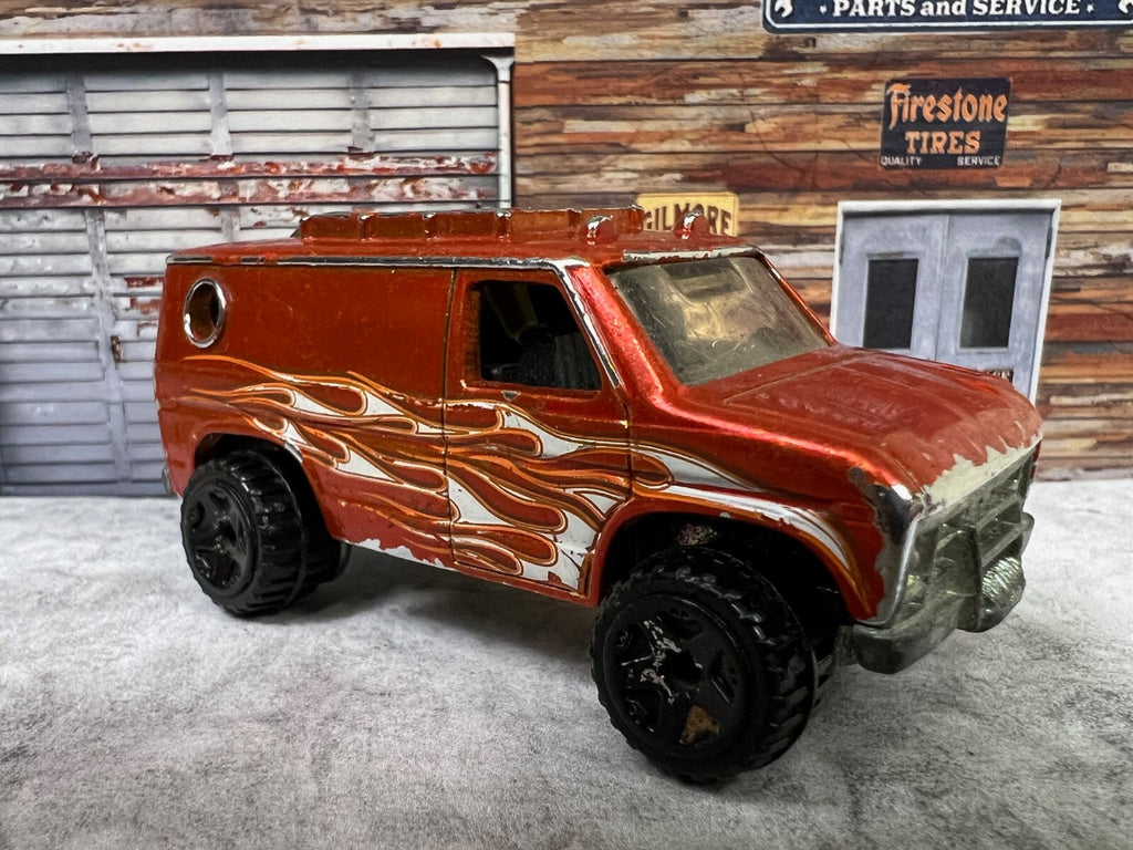 🇺🇸🇺🇸Hot Wheels Baja Breaker Van burnt Orange w/ Flames 1977 C14🇺🇸🇺🇸