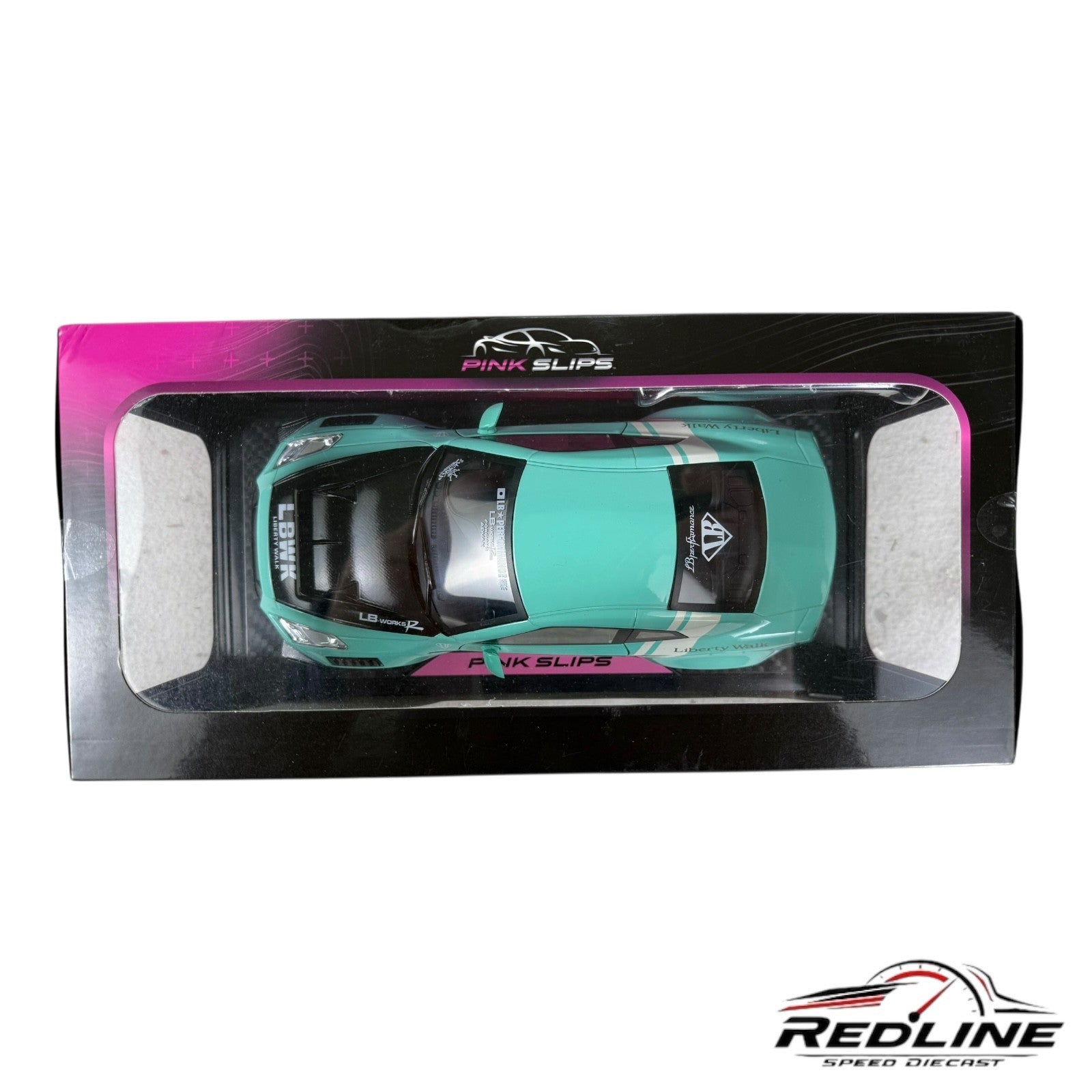 🎌🎌Jada Pink Slips  Nissan GT-R R35 LBWK Body Kit Type 2.0 in Teal 1:18 B3🎌🎌