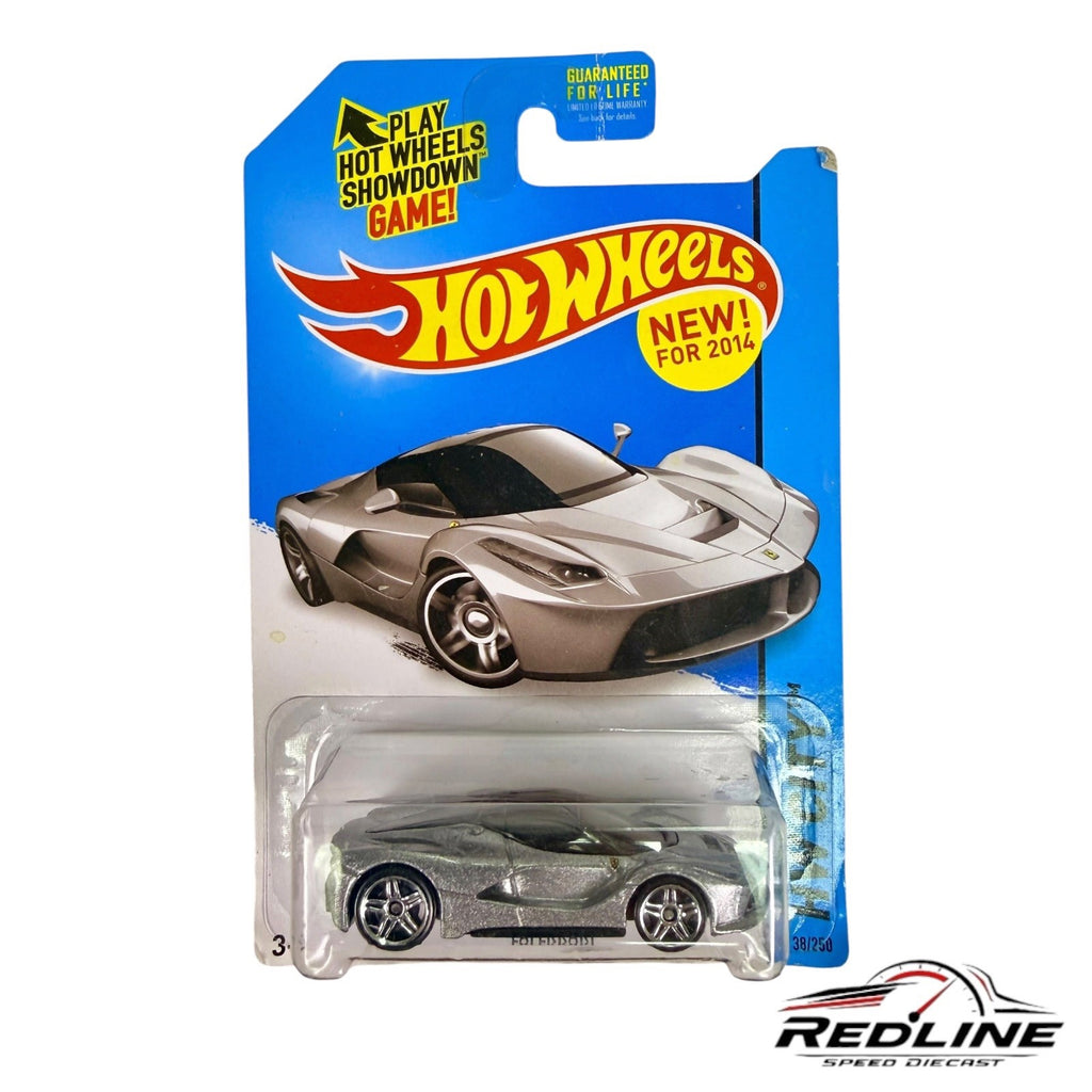 🇮🇹Hot Wheels Ferrari Laferrari Silver HW City 2014 Speed Team Grey H13🇮🇹