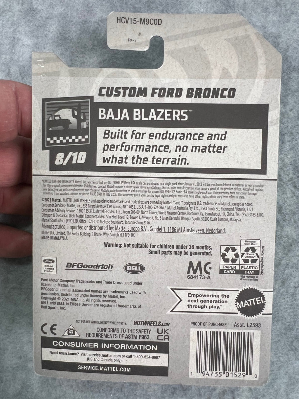 🇺🇸🔥🔥🔥 Hot Wheels BAJA BLAZERS  Custom Ford Bronco Red HW24🔥🔥🔥🇺🇸