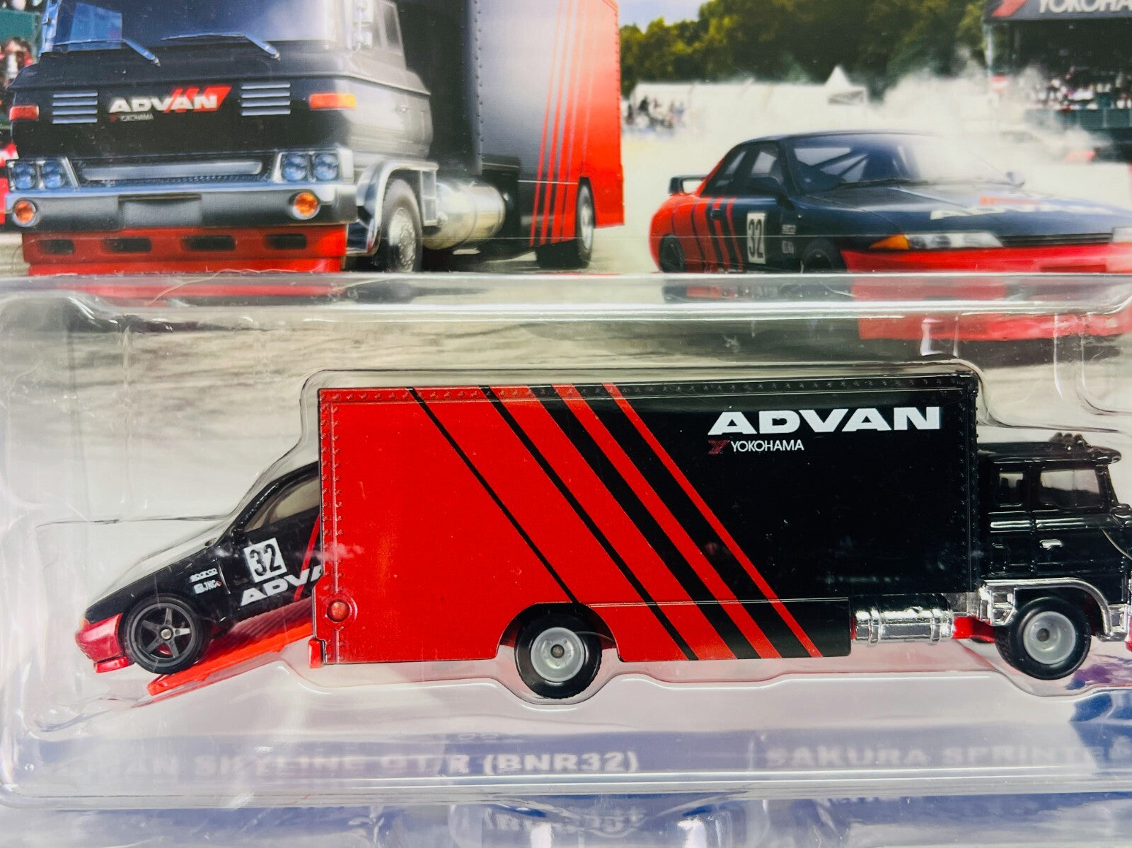 🏁Hot Wheels Team Transport Nissan Skyline GT-R GTR R32 Sakura Sprinter Advan 🏁