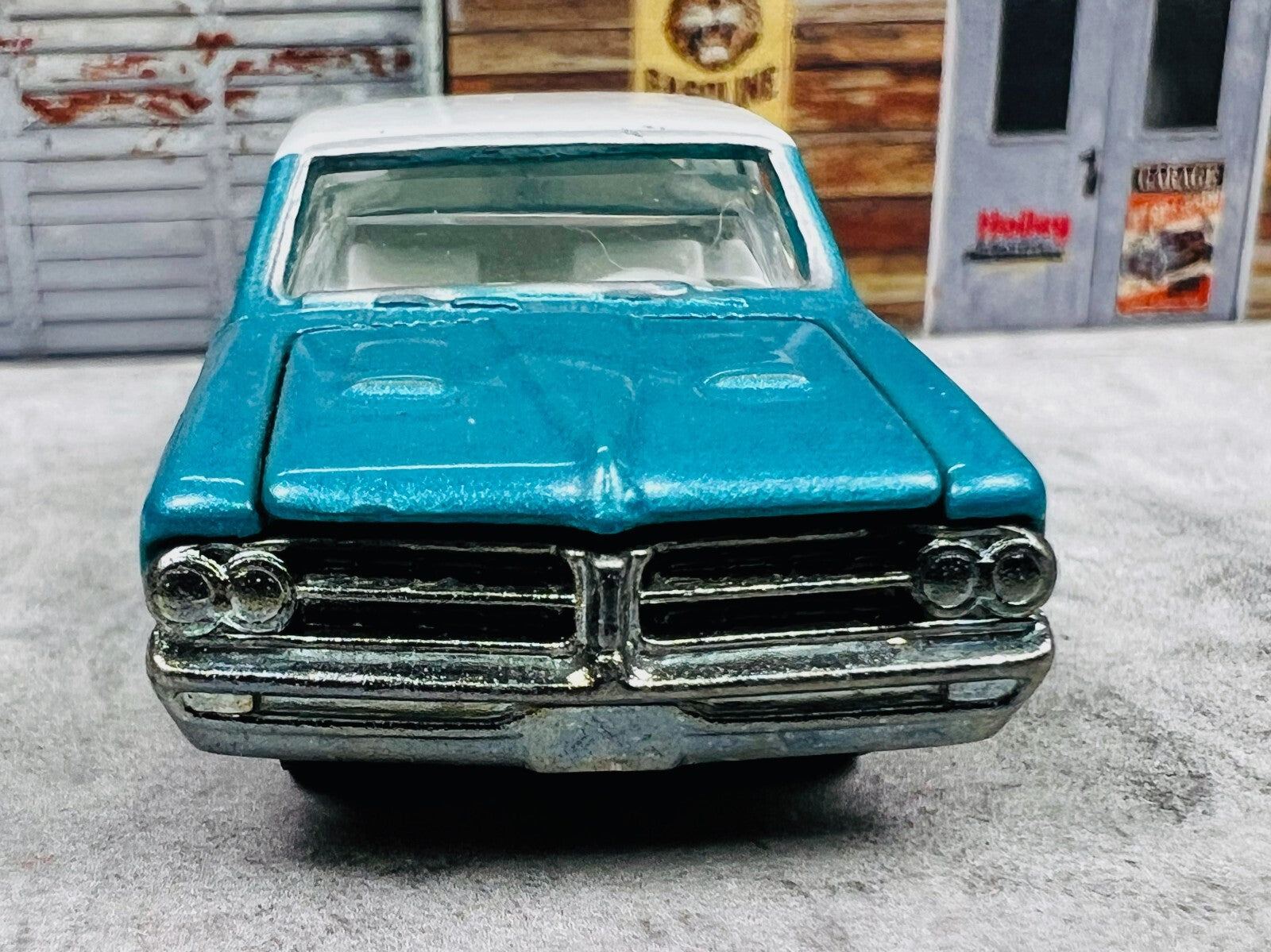 🇺🇸🇺🇸🇺🇸Hotwheels 1964 Pontiac GTO Teal Real Riders C20🇺🇸🇺🇸🇺🇸