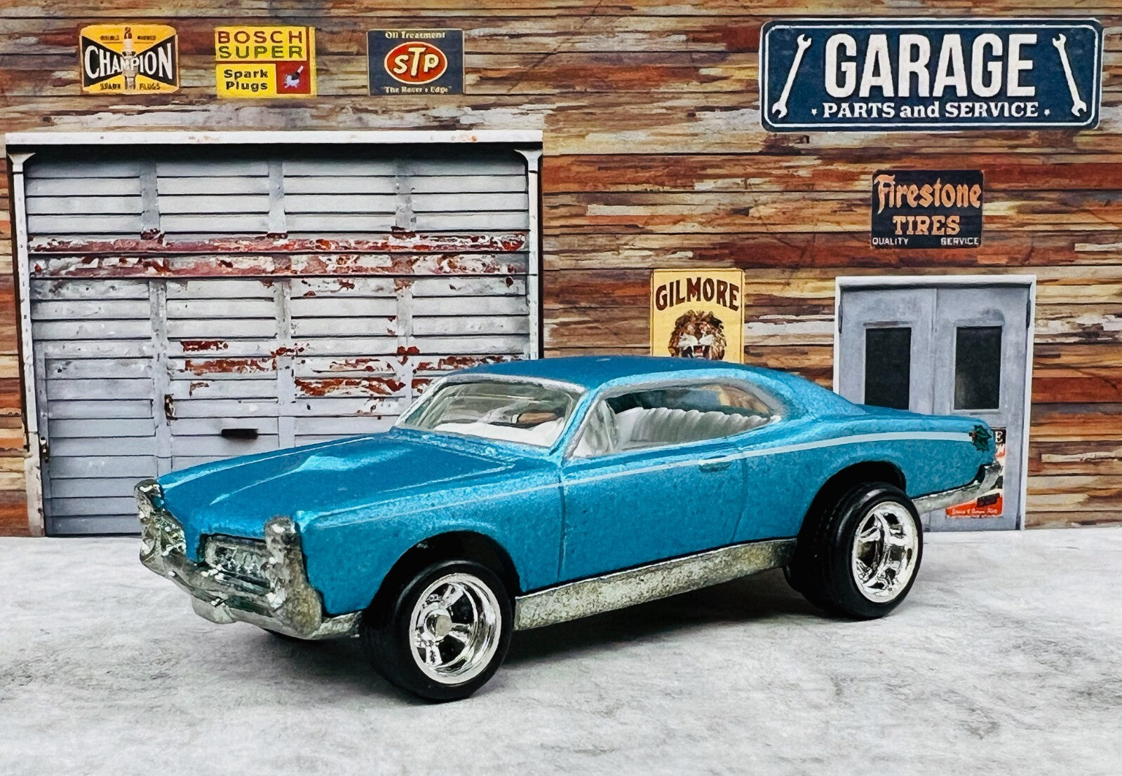 🇺🇸🇺🇸2005 Hot Wheels Holiday Rods 1967 Pontiac GTO Satin Blue C23🇺🇸🇺🇸