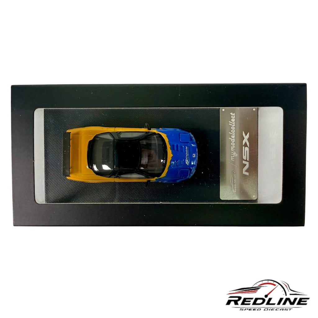 🎌My Model Collect Yellow NSX MK1 (NA1) Spoon Racing Yellow/Blue 1:64 H36🎌