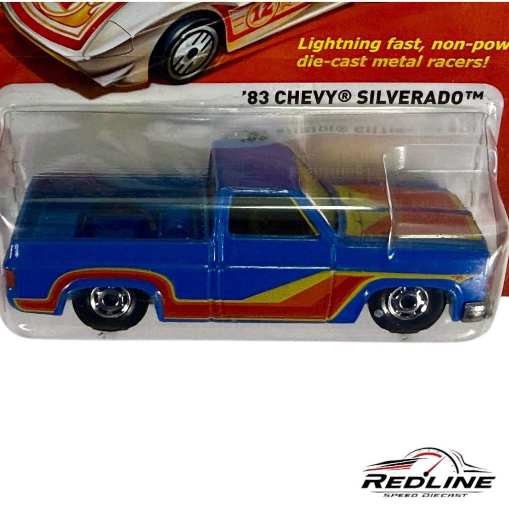 🇺🇸Hot Wheels The Hot Ones '83 Chevy Silverado Blue H33🇺🇸
