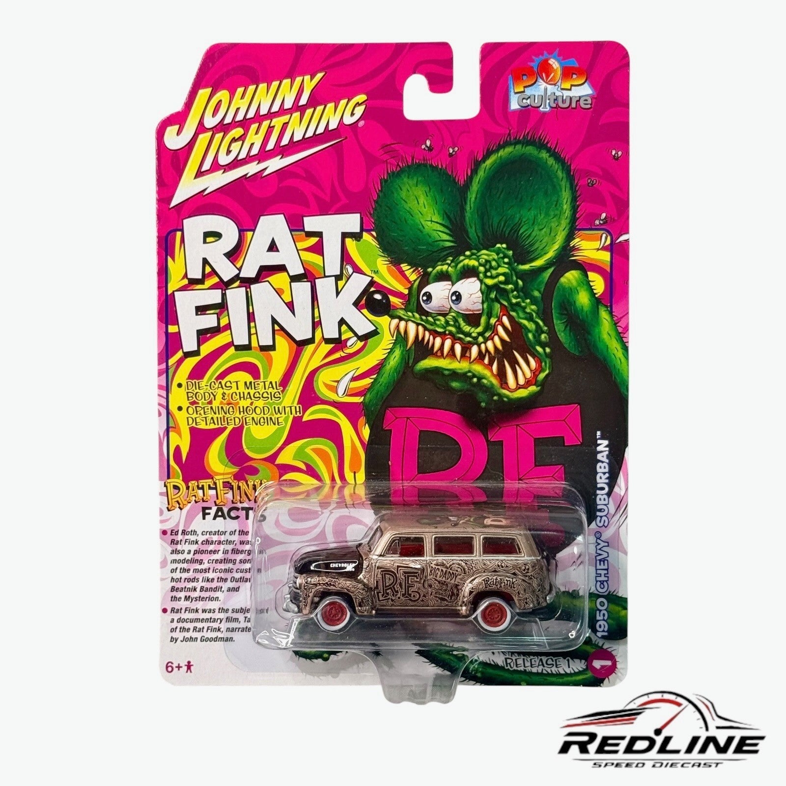 🇺🇸Johnny Lightning RAT FINK 1950 Chevy Suburban Bronze Metallic & Black H17