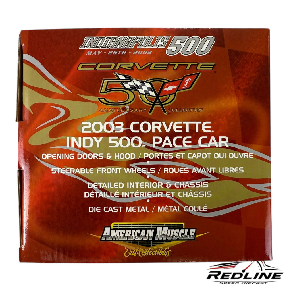 🏁🏁Ertl American Muscle 2003 Corvette Indy 500 Pace Car 1:18 GE🏁🏁