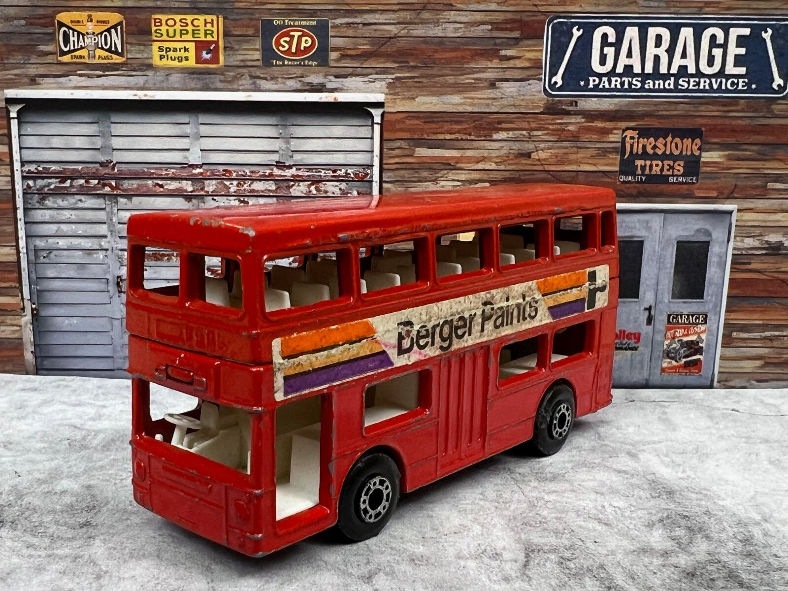 🇬🇧🇬🇧Vintage Matchbox Superfast 1972 Londoner Bus Berger Paints C13🇬🇧🇬🇧