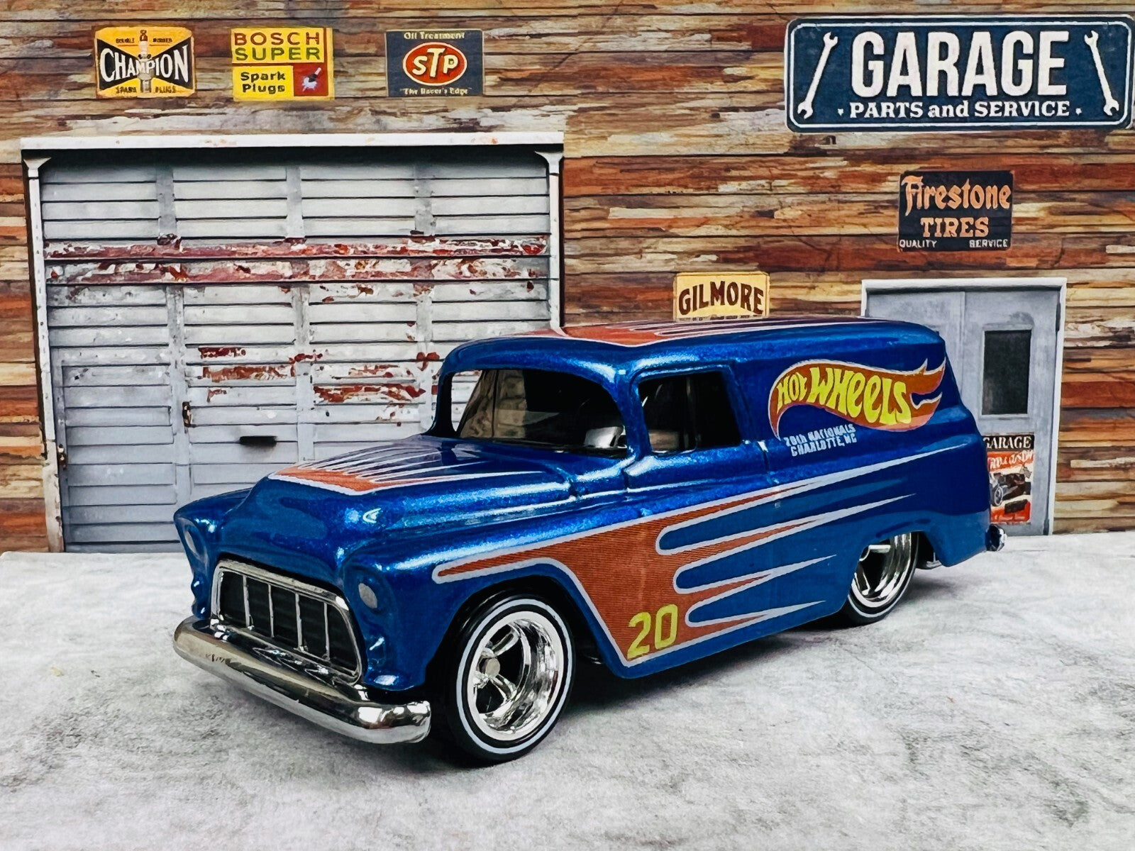🔥Hot Wheels 20th Nationals Collectors Children’s Miracle Network 55 Chevy Panel