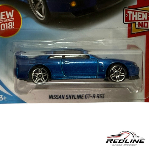 🎌Hot Wheels Then and Now Nissan Skyline GT-R R33 Blue H30🎌