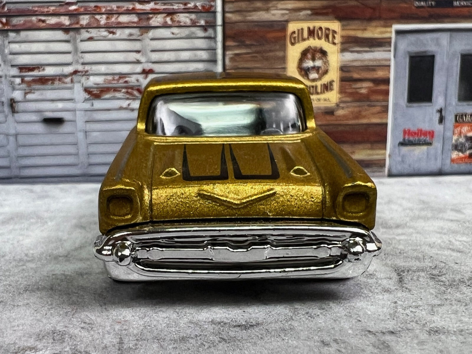 🇺🇸🇺🇸Hot Wheels Gold '57 Chevy Bel Air White Wall Tires C12🇺🇸🇺🇸