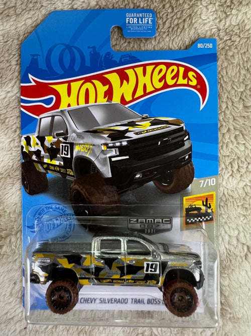 🔥Hot Wheels Walmart Exclusive ZAMAC '19 Chevy Silverado Trail Boss LT HW05🔥