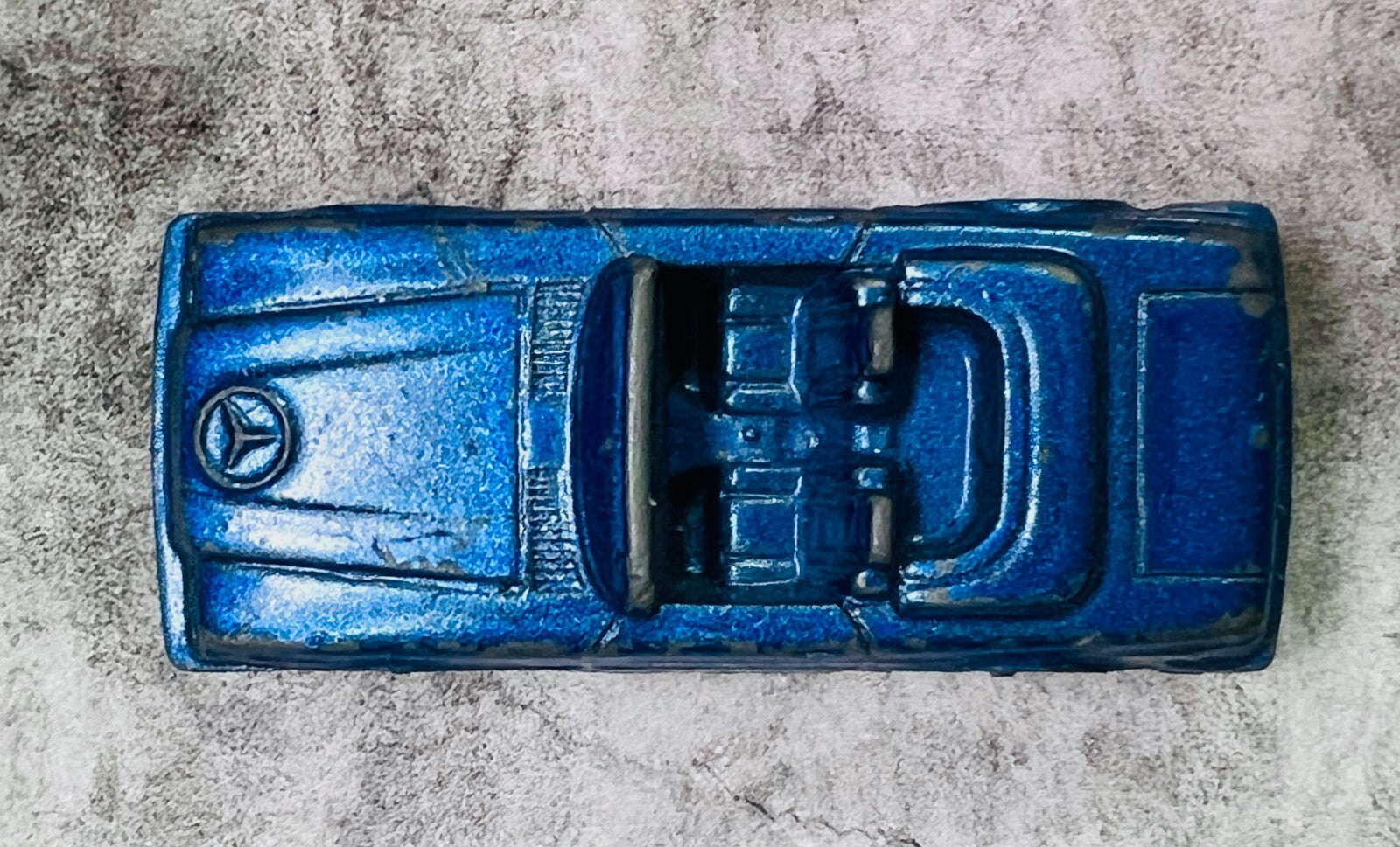 🇩🇪Vintage Tootsie Toy Die Cast Blue Convertible Mercedes Benz Car C8🇩🇪