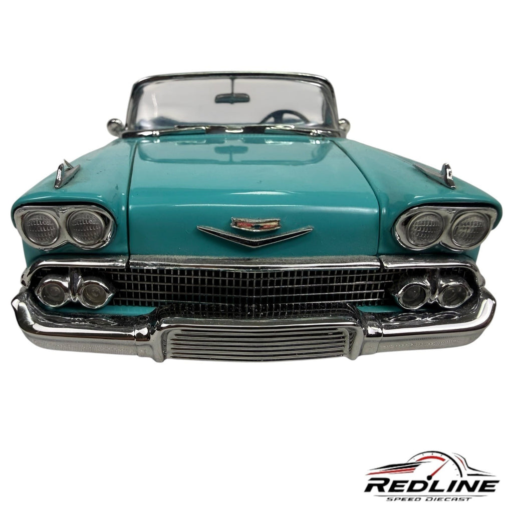 🇺🇸Danbury Mint 1958 CHEVROLET IMPALA Turquoise 1:24🇺🇸