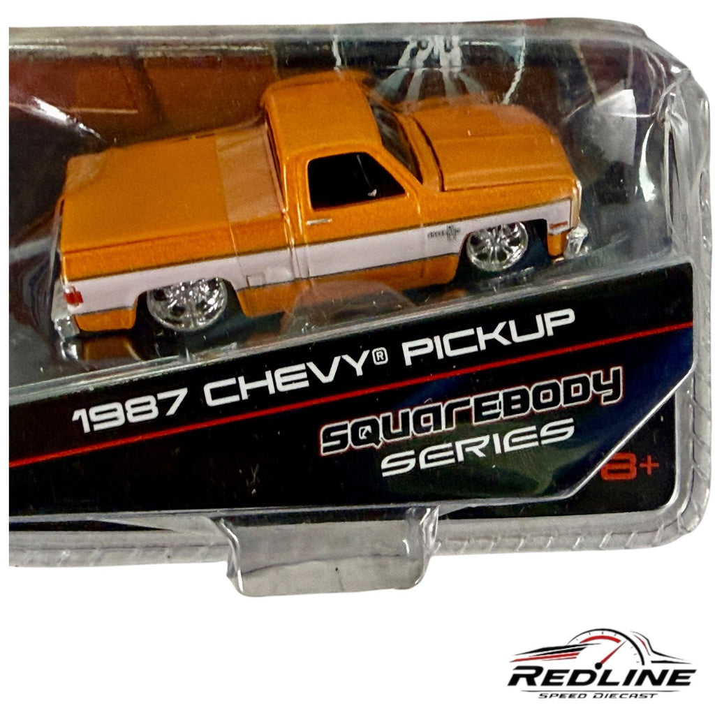 🔥🔥Maisto BossCo SQUAREBODY SERIES 1987 Chevy Silverado Orange/White  H9🔥🔥