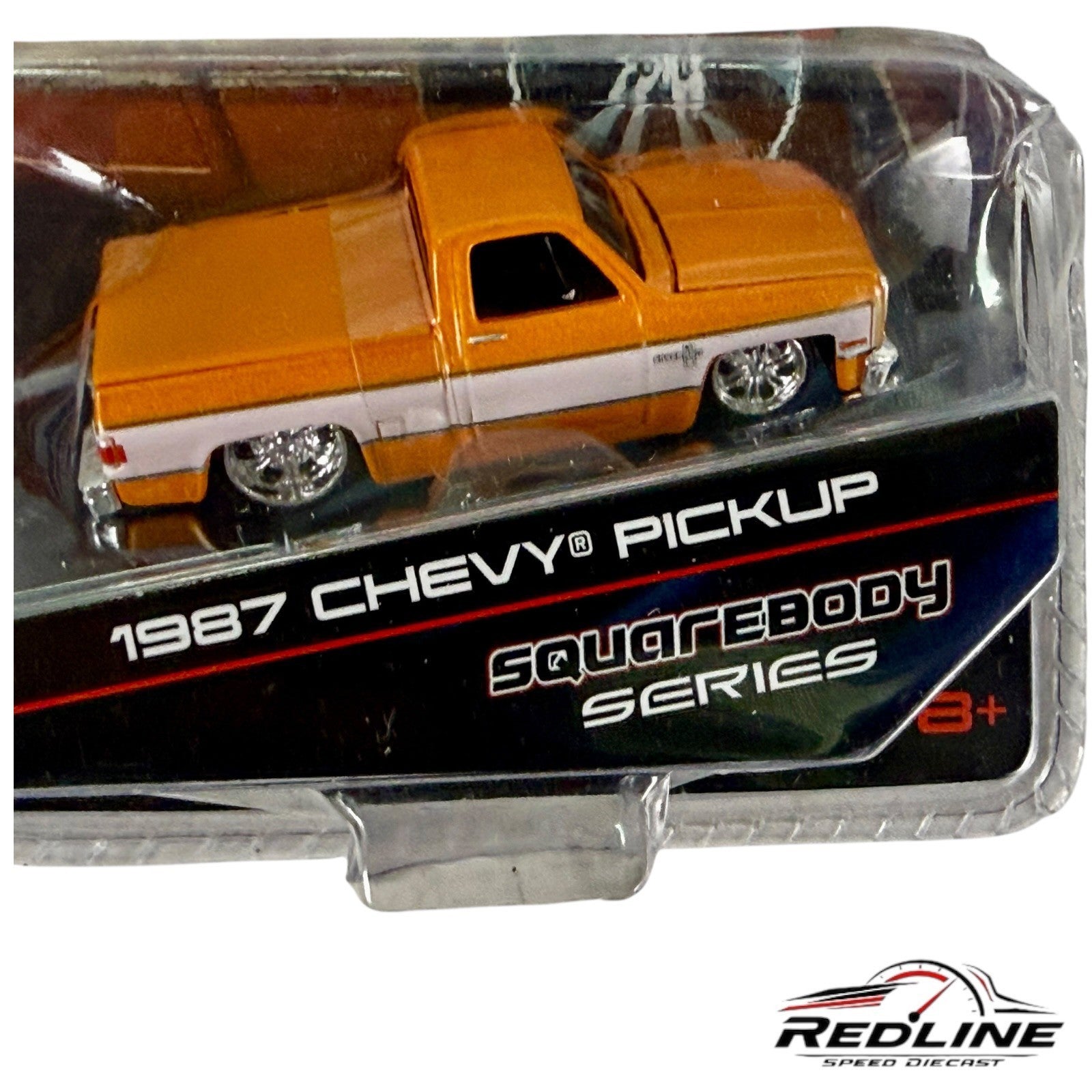 🔥🔥Maisto BossCo SQUAREBODY SERIES 1987 Chevy Silverado Orange/White  H9🔥🔥