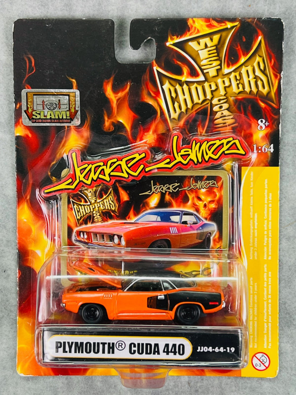 🔥🔥🔥West Coast Choppers Jesse James Plymouth Cuda 440 Orange H23🔥🔥🔥
