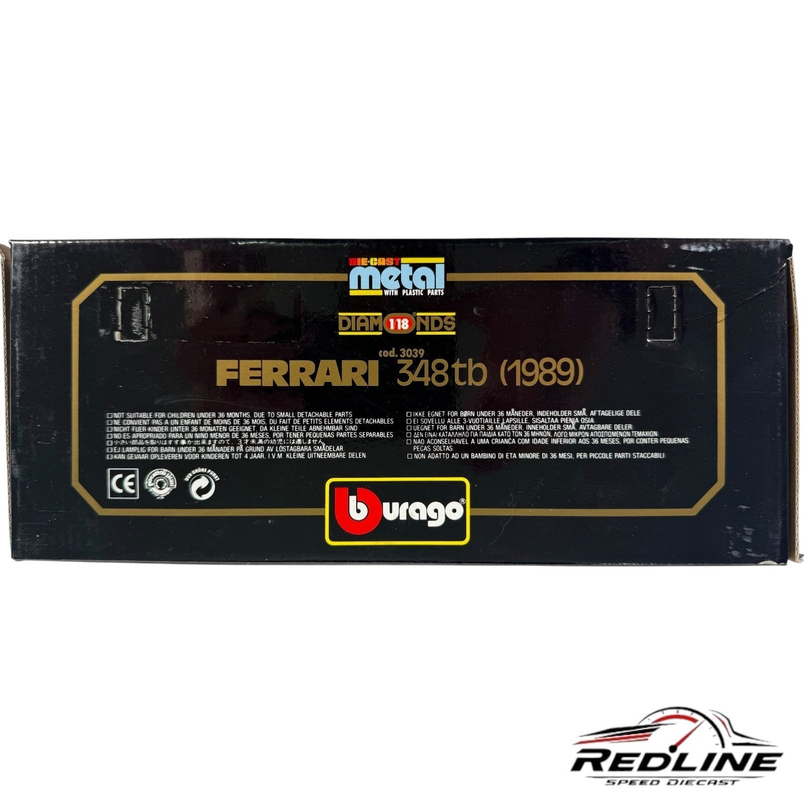 🇮🇹🇮🇹Bburago Diamonds 1/18 1989 Ferrari 348tb Red 1:18 Scale C3🇮🇹🇮🇹