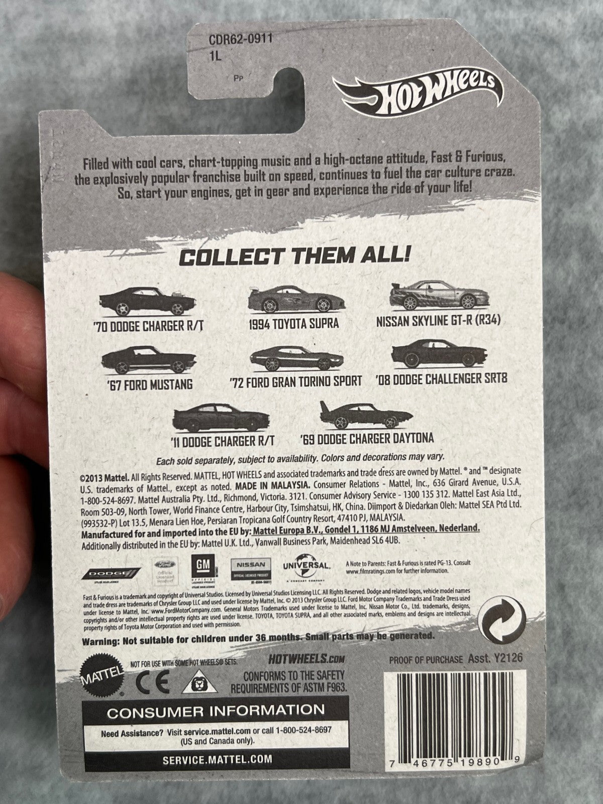 🇺🇸🇺🇸Hot Wheels Fast & Furious '72 Ford Grand Torino Sport Green HW24🇺🇸🇺🇸