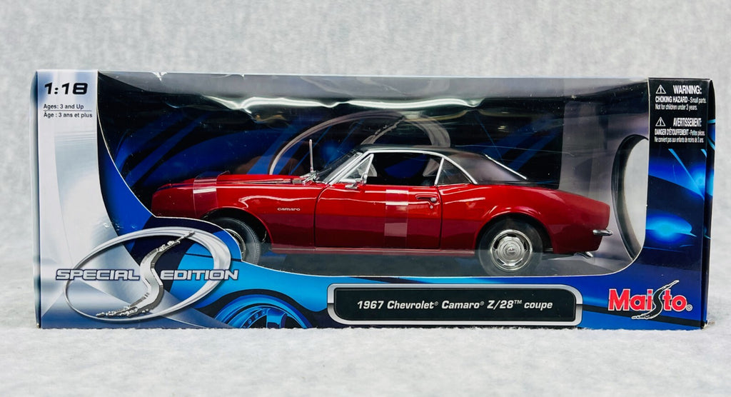 🇺🇸🇺🇸Maisto Special Edition 1967 Chevrolet Camaro Z-28 Coupe Red🇺🇸🇺🇸