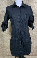 *****Women's Urban Behavior Button Down Blouse Long Sleeved Black Size Large****