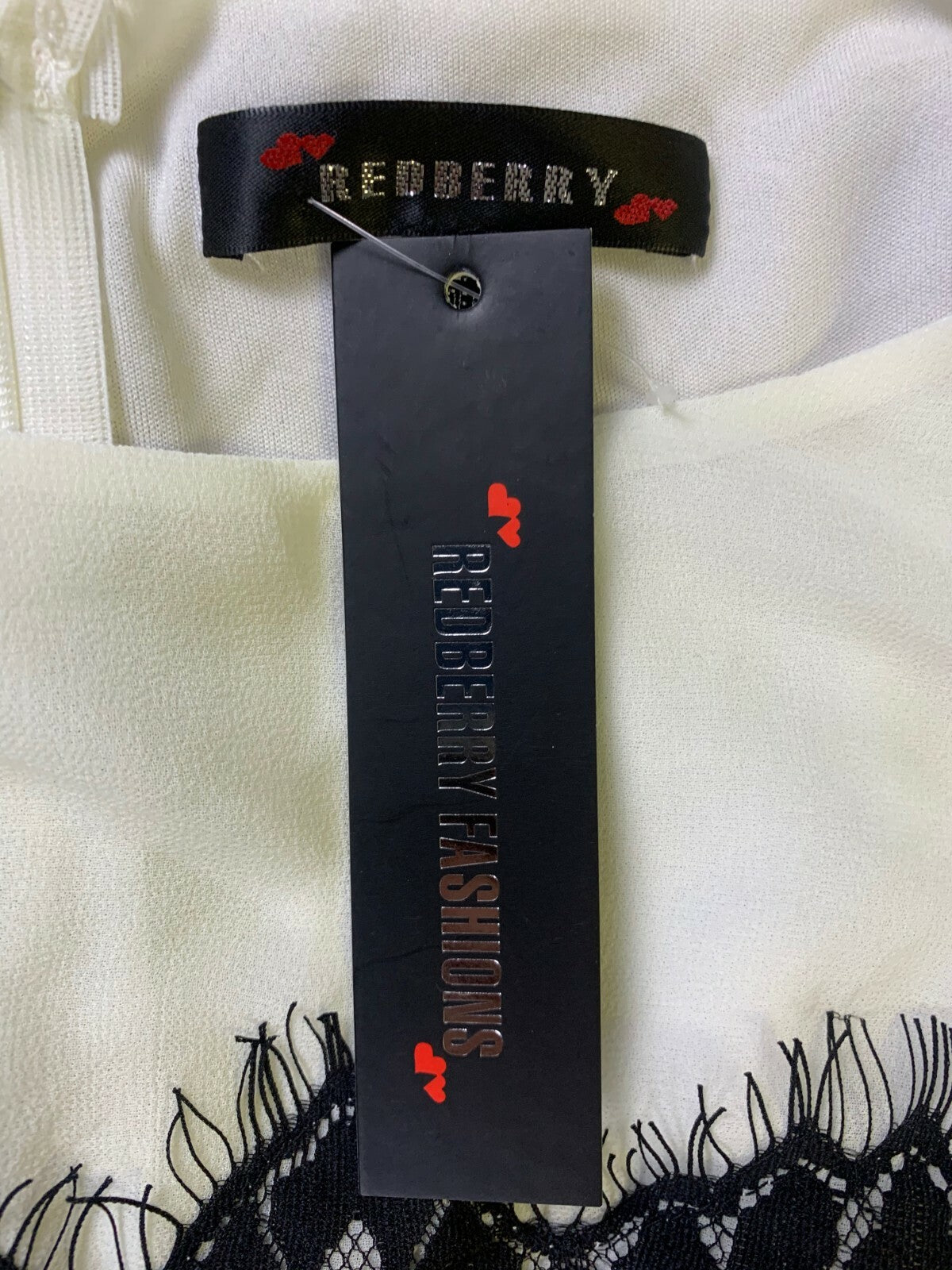 REDBERRY FASHIONS WOMENS DRESS SLEEVELESS WHITE/BLACK NEW WITH TAGS SIZE LARGE