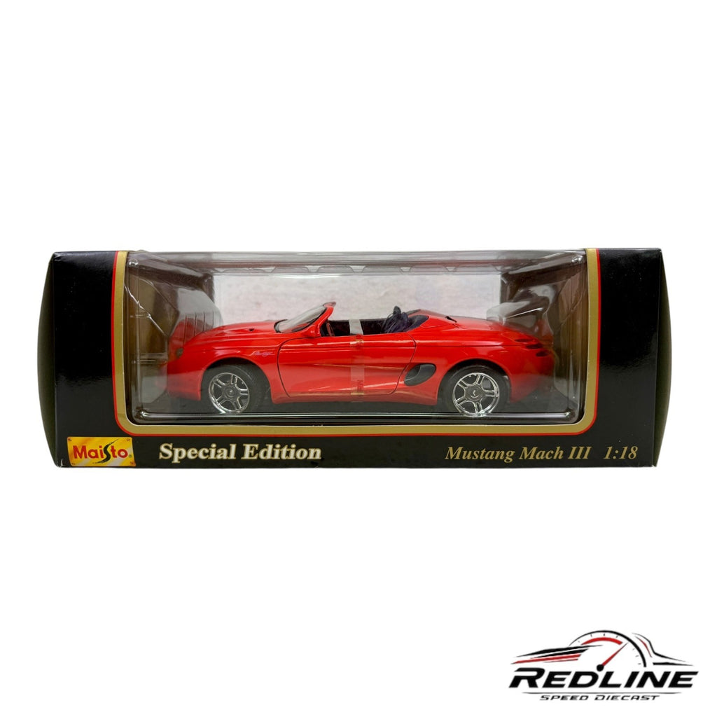 🐎🐎🐎Maisto Special Edition Mustang Mach III Red 1:18 TV🐎🐎🐎