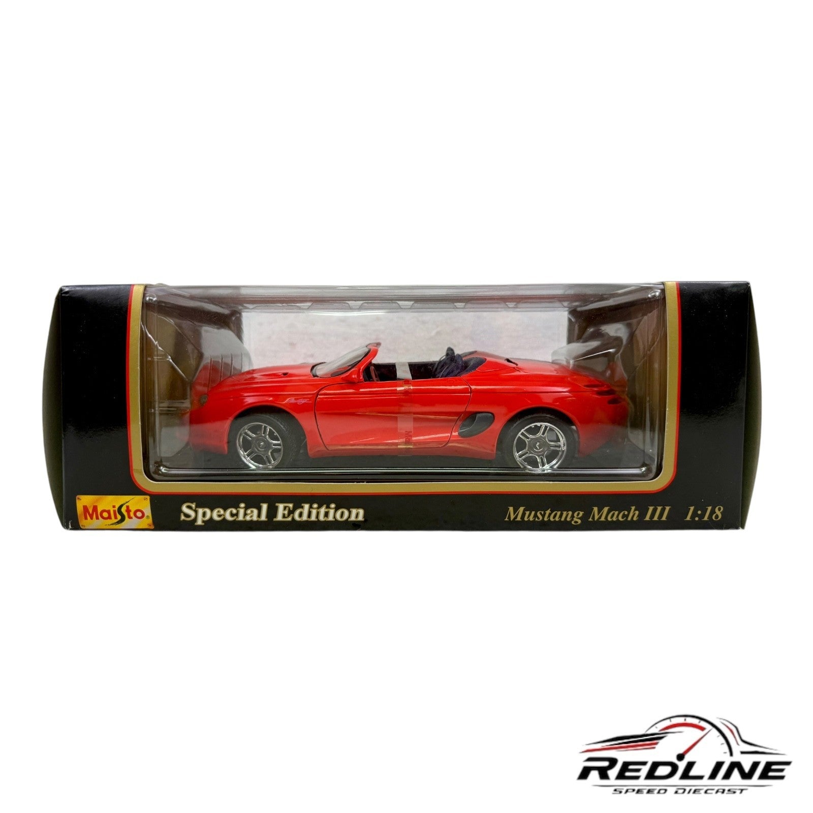 🐎🐎🐎Maisto Special Edition Mustang Mach III Red 1:18 TV🐎🐎🐎