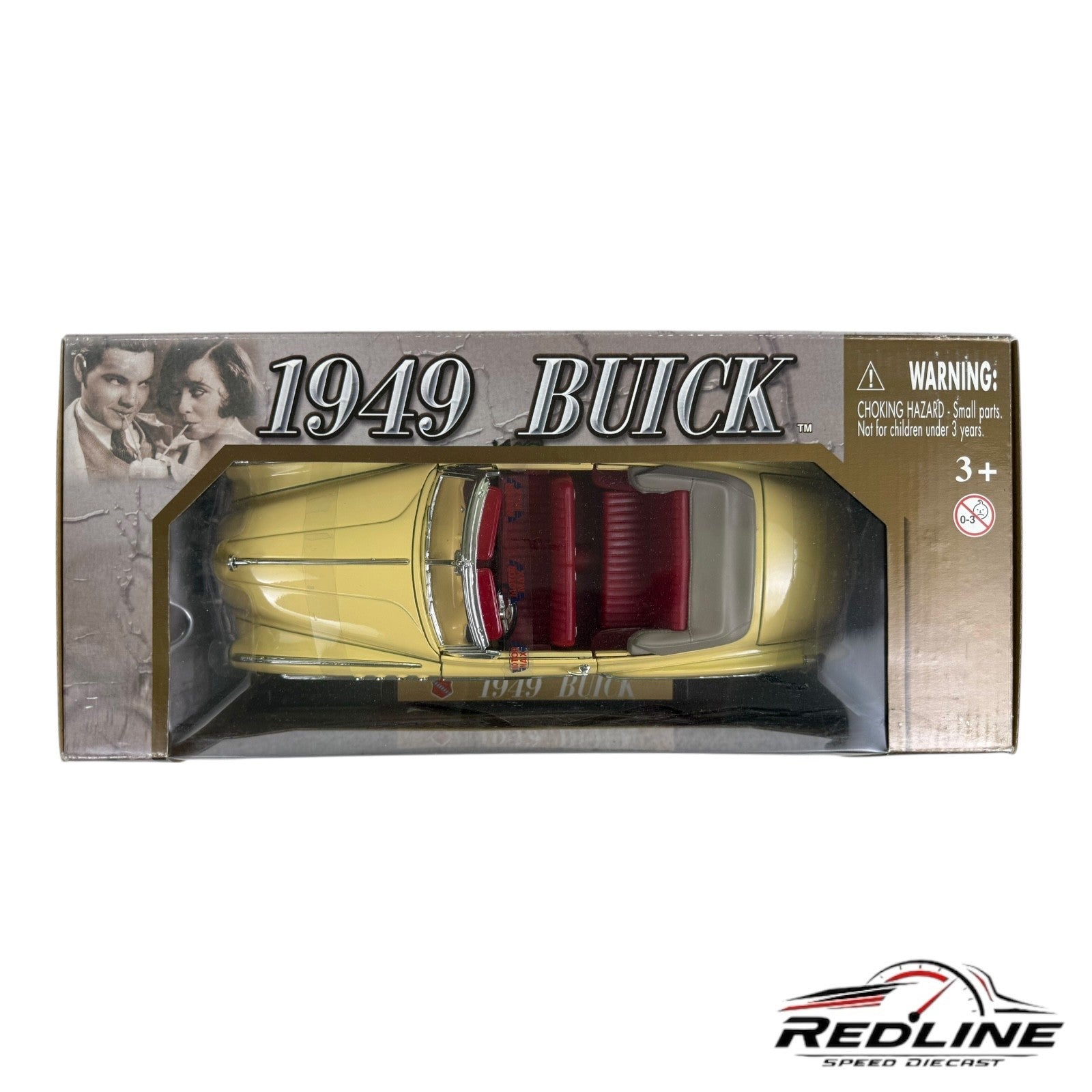 🇺🇸Motor Max1949 Buick Roadmaster Convertible Tan With Red Interior 1:18 C3🇺🇸