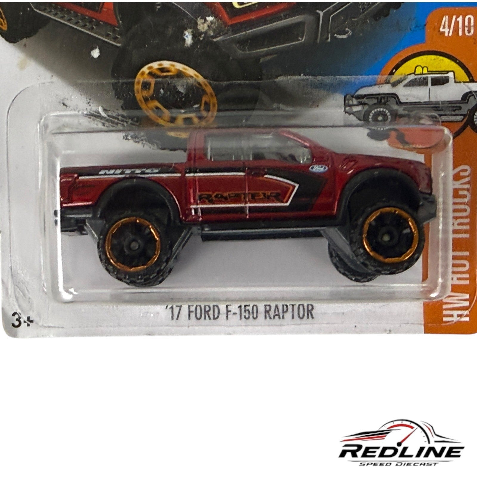 🇺🇸Hot Wheels '17 Ford F-150 Raptor Maroon HW Hot Trucks Ford Performance H6