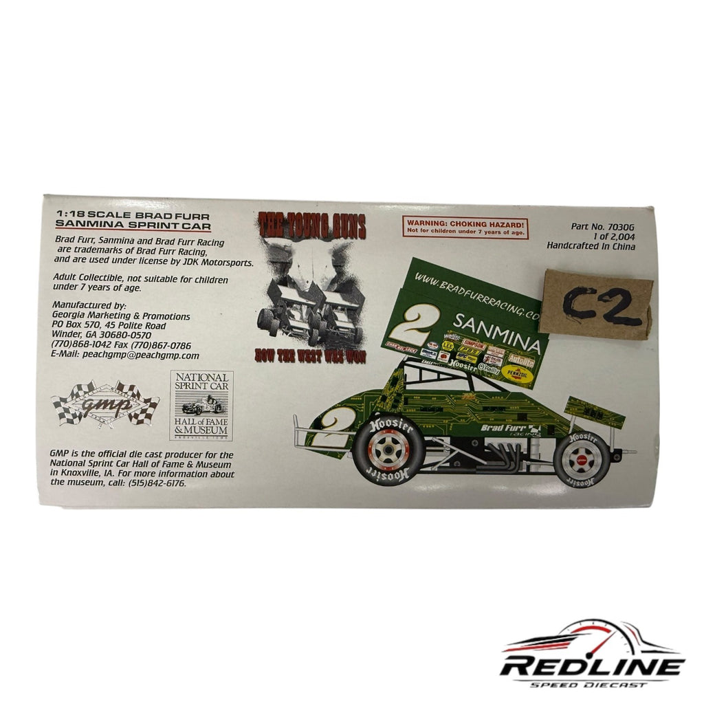 🏁GMP Brad Furr #2 Sanmina 2002 Sprint Car 1:18 C2🏁