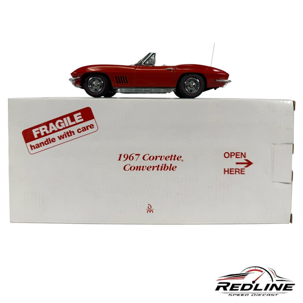 🇺🇸Danbury Mint 1967 Corvette Convertible Red & White 1:24 C2🇺🇸