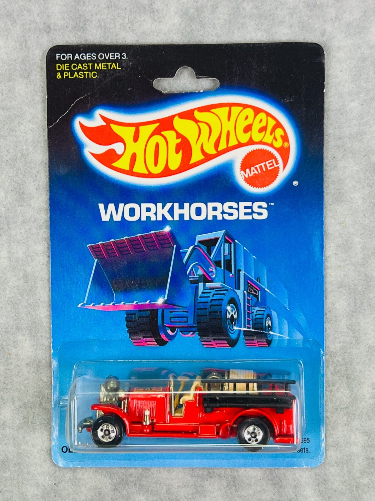 🔥🔥🔥 Hot Wheels Workhorses #1695 OLD NUMBER 5 Fire Engine Truck H11🔥🔥🔥