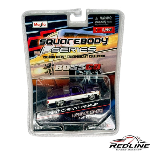 Maisto 1987 Chevy Silverado Pickup Truck Squarebody Chevrolet 1/1008 Purple H23