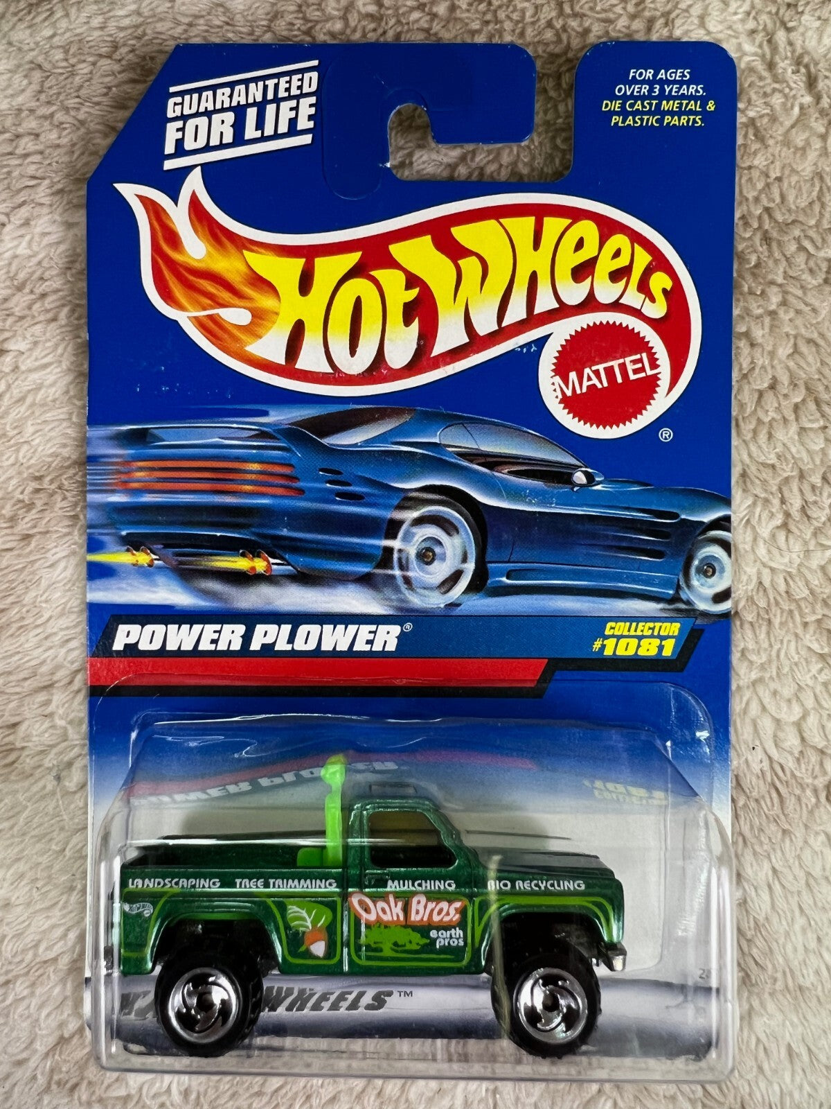 🔥🔥🔥🔥Hot Wheels #1081 Power Plower Green Pickup Truck HW05🔥🔥🔥🔥