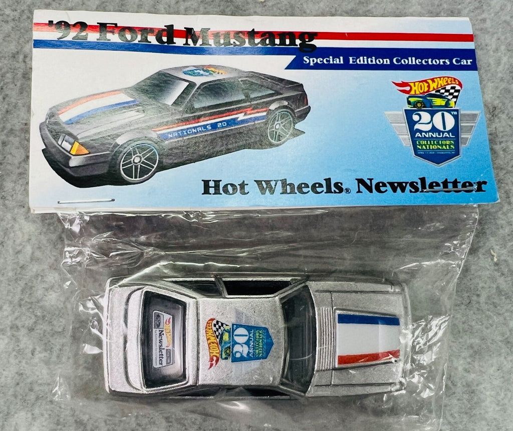 🔥Hot Wheels 20th Annual Nationals Newsletter  '92 Ford Mustang Gray Foxbody🔥
