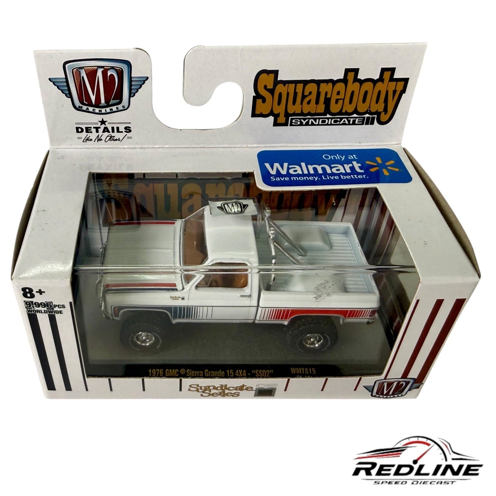 M2 MACHINES SQUAREBODY SYNDICATE 1976 GMC SIERRA GRANDE 15 4x4 "SS02" WMTS15 H15