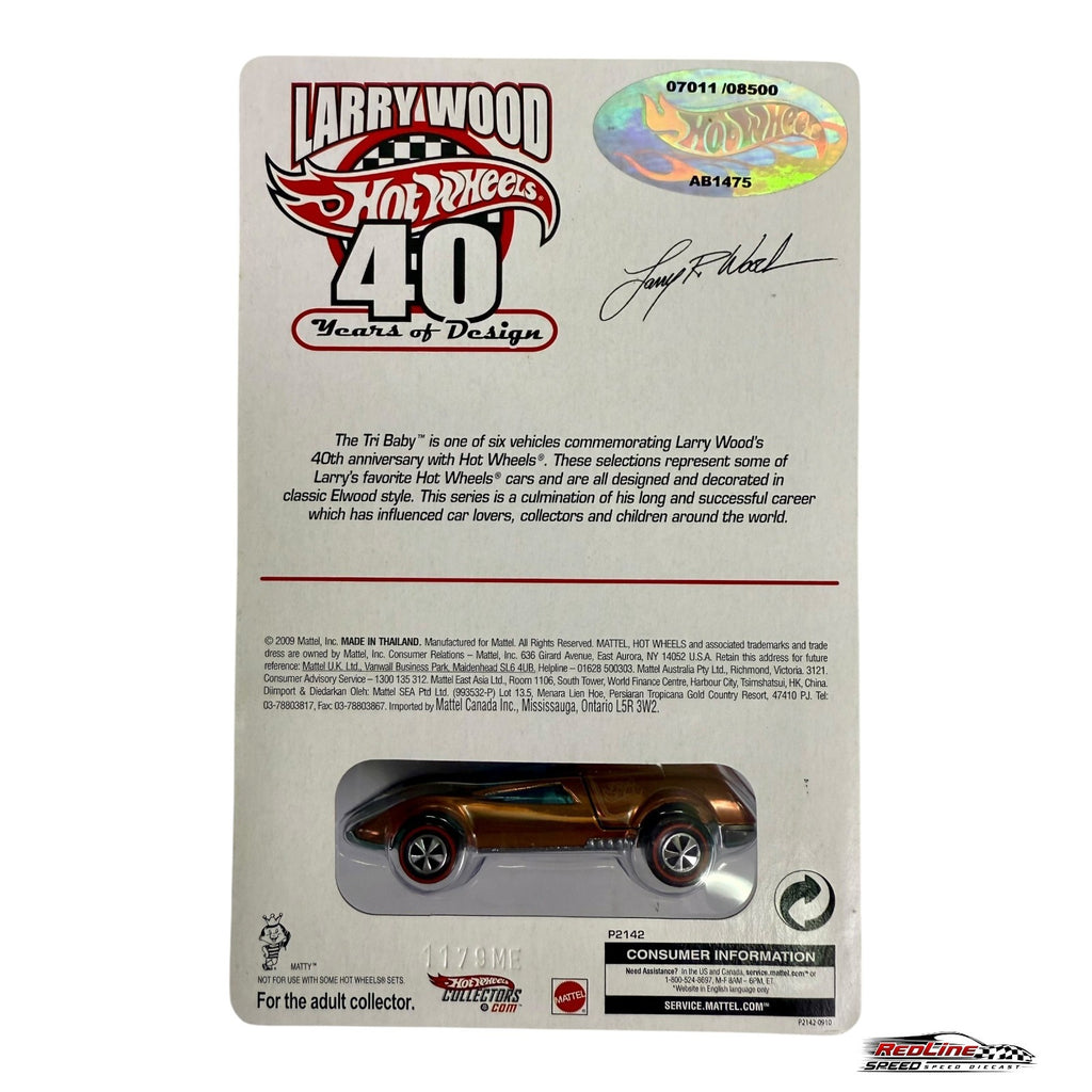 🇺🇸Hot Wheels RLC Larry Wood 40 Years of Design Tri-Baby 7011/8500 H28🇺🇸
