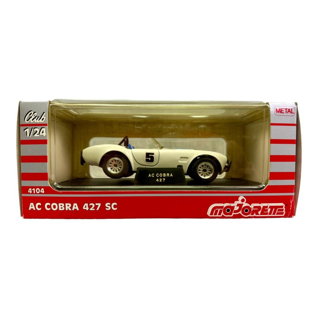 🇺🇸🇺🇸Majorette CLUB 1:24 Metal WHITE AC COBRA 427 #5🇺🇸🇺🇸