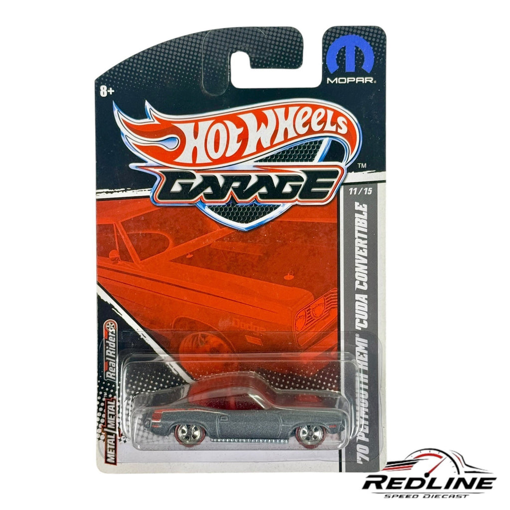 🇺🇸Hot Wheels Garage Gray '70 Plymouth Hemi Cuda Convertible H13🇺🇸