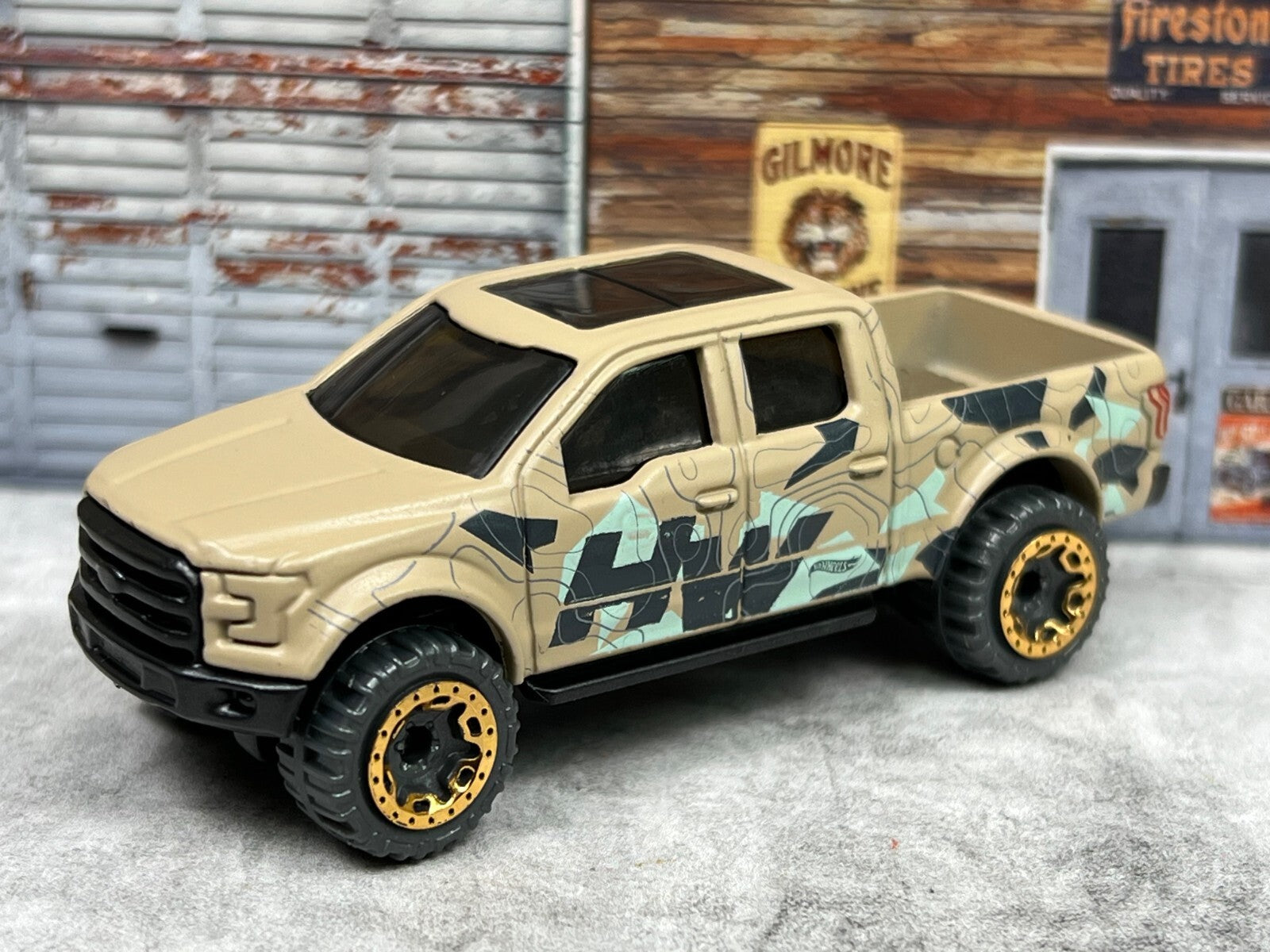 🇺🇸🇺🇸🇺🇸Hot Wheels Speed Blur  Beige '15 Ford F-150 C4🇺🇸🇺🇸🇺🇸