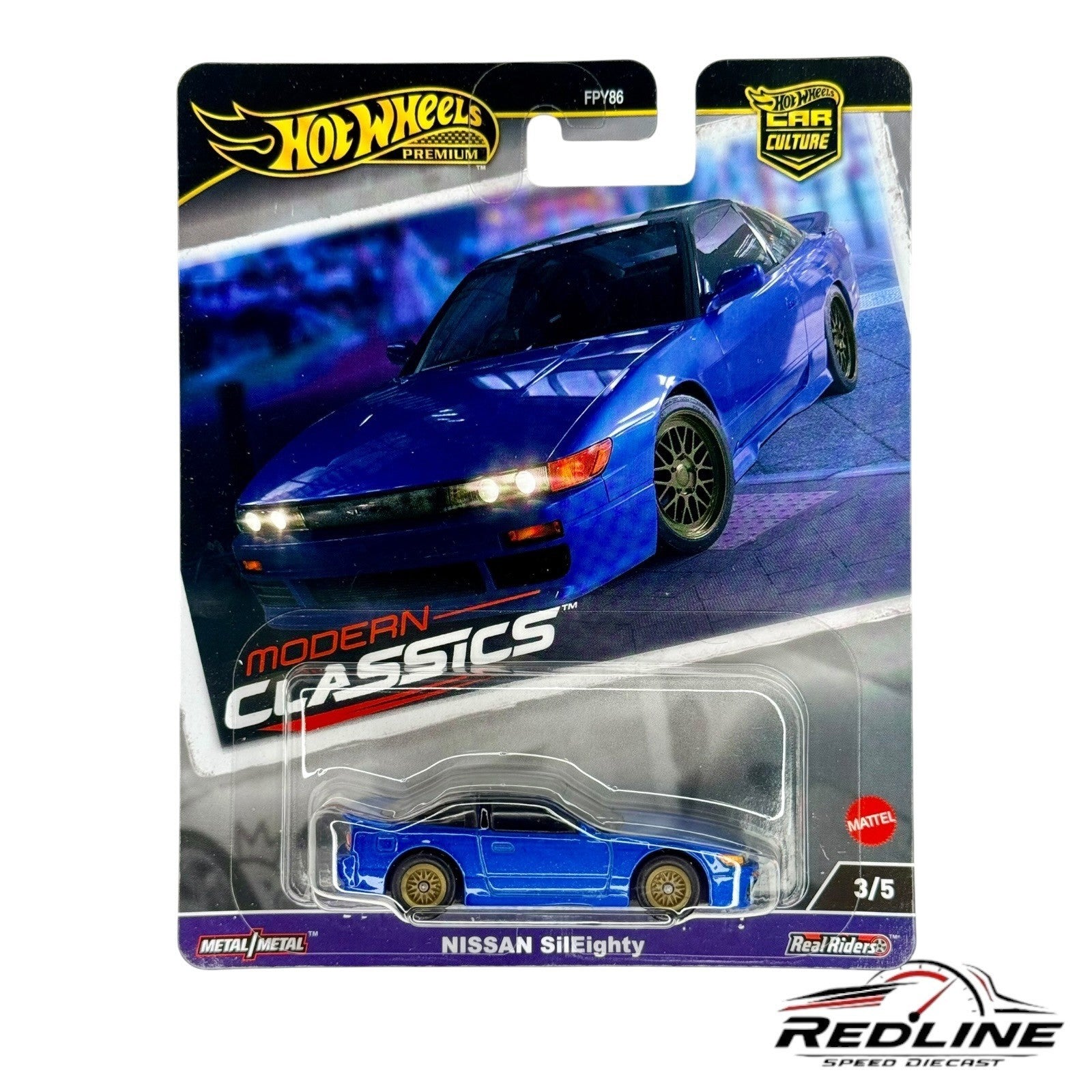 🎌Hot Wheels Premium Car Culture Modern Classics Nissan SilEighty  Blue H17🎌