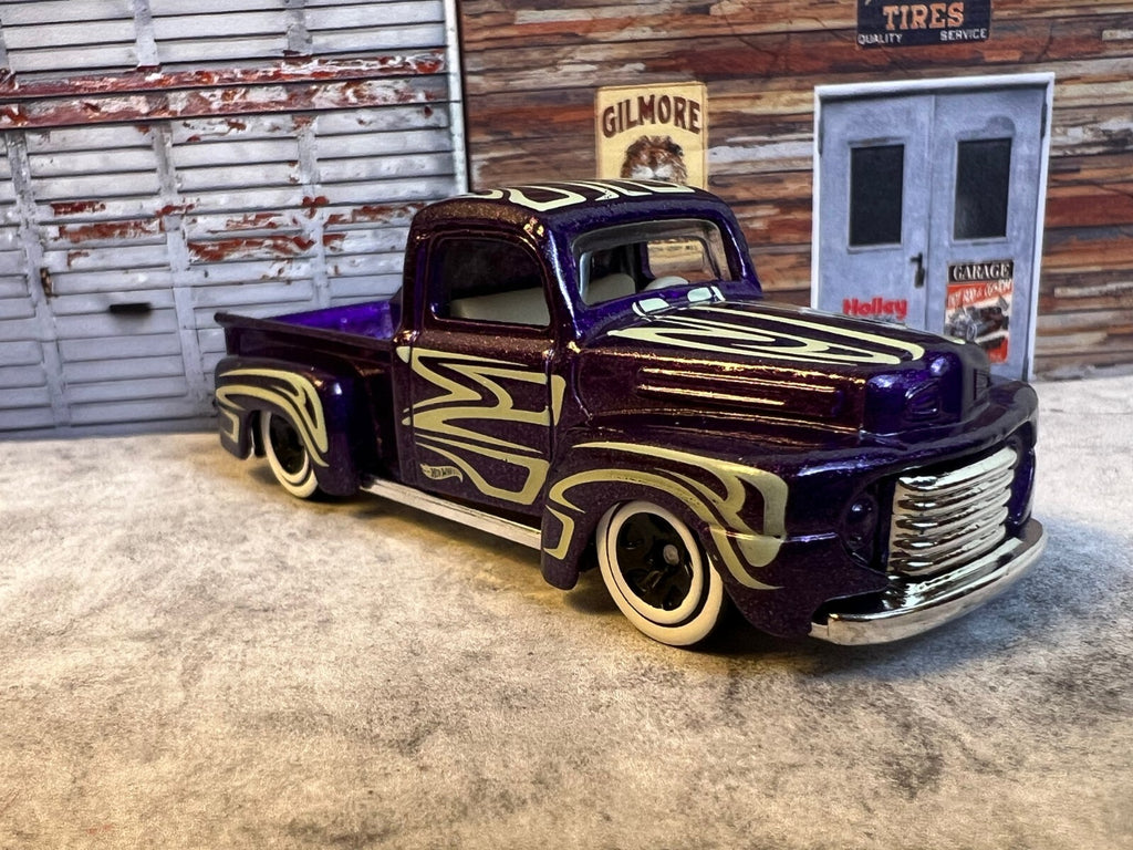 🇺🇸🇺🇸🇺🇸Hot Wheels 1949 Ford F1 Pickup Truck Purple C4🇺🇸🇺🇸🇺🇸