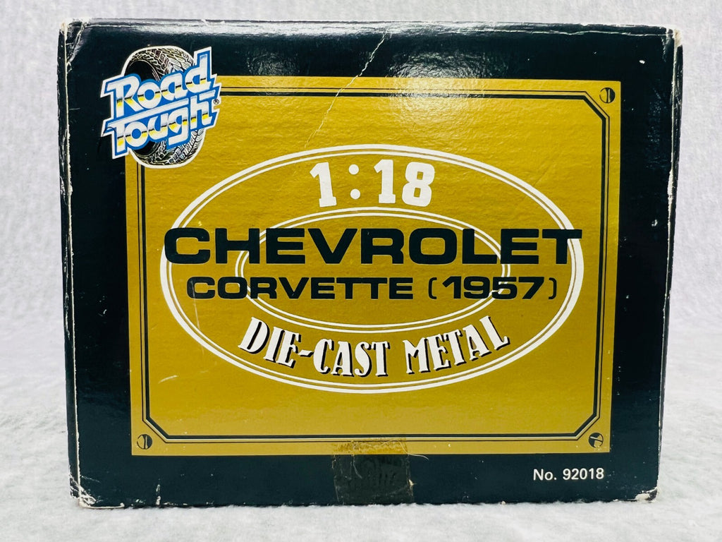 🇺🇸Road Tough 1957 Metal Collection Chevrolet Corvette 1:18 Diecast Car🇺🇸