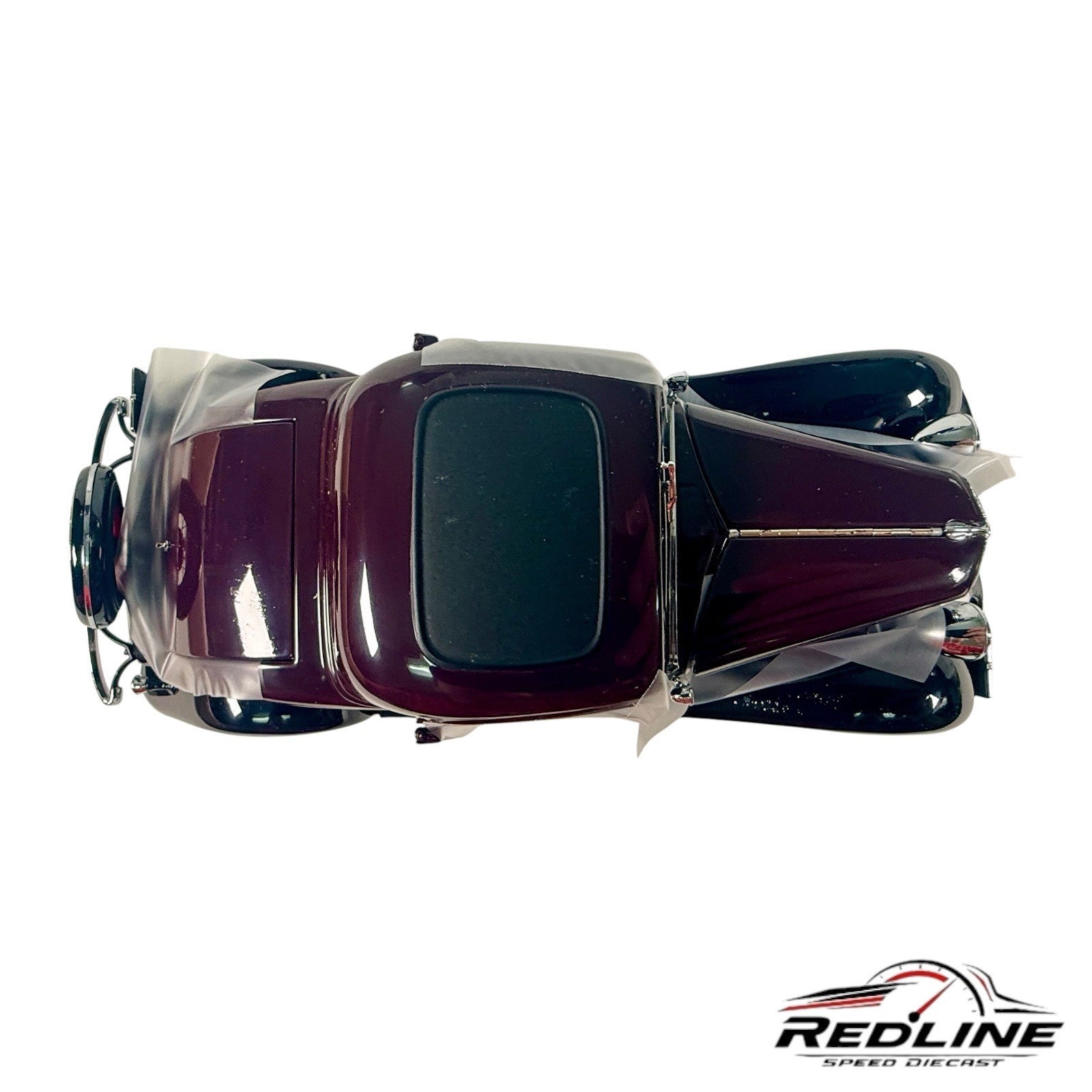 🇺🇸Danbury Mint 1933 Ford Deluxe Coup Burgundy 1:24 C2🇺🇸