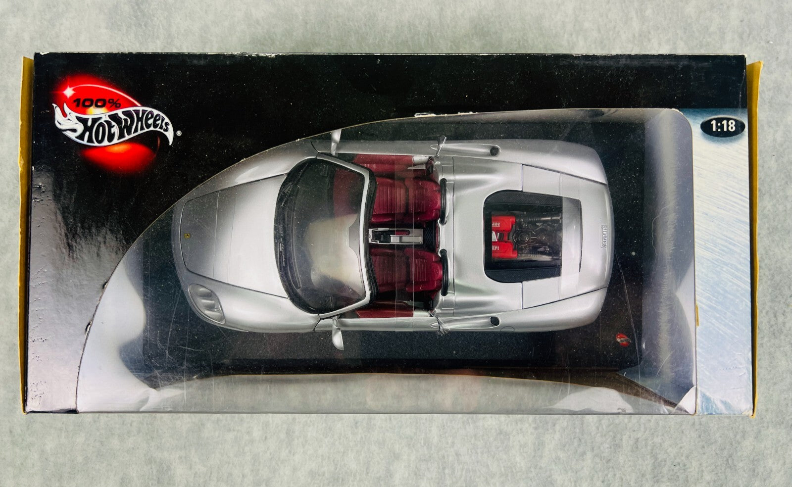 🇮🇹🇮🇹🇮🇹Hot Wheels 100% Ferrari 360 Spider Silver 1:18 🇮🇹🇮🇹🇮🇹