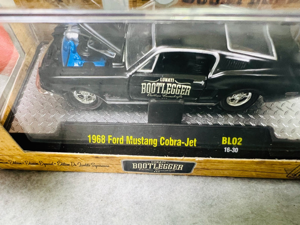 🐎🐎🐎M2 Machines Lunati Bootlegger 1968 Ford Mustang Cobra Jet Car H15🐎🐎🐎