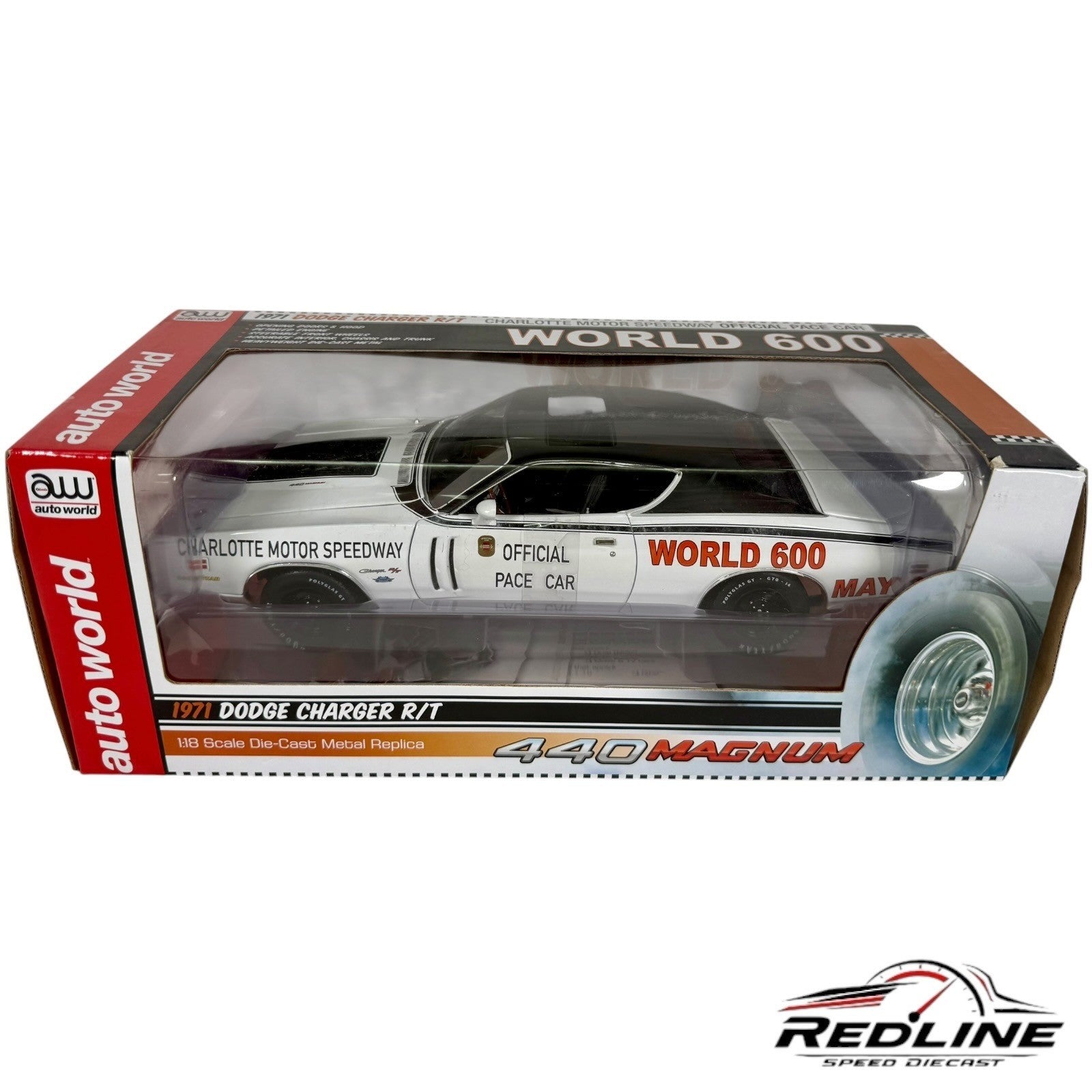 Auto World '71 Dodge Charger R/T 440 Magnum Official Pace Car Charlotte Speedway