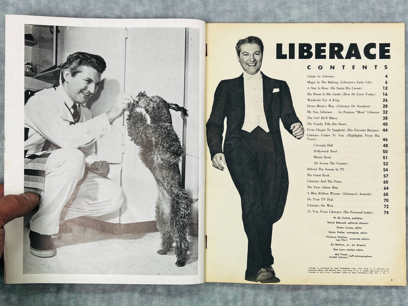 🎶🎶🎶Liberace Complete Life Story Magazine 1954 Ideal Publishing🎶🎶🎶