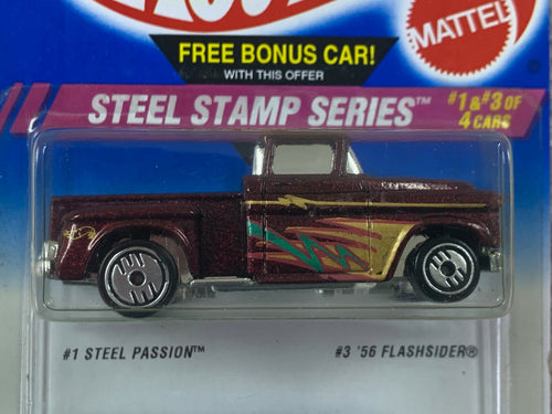Hot Wheels 1994 Steel Stamp Series Bonus Pack 56 Flashsider & Steel Passion HW05